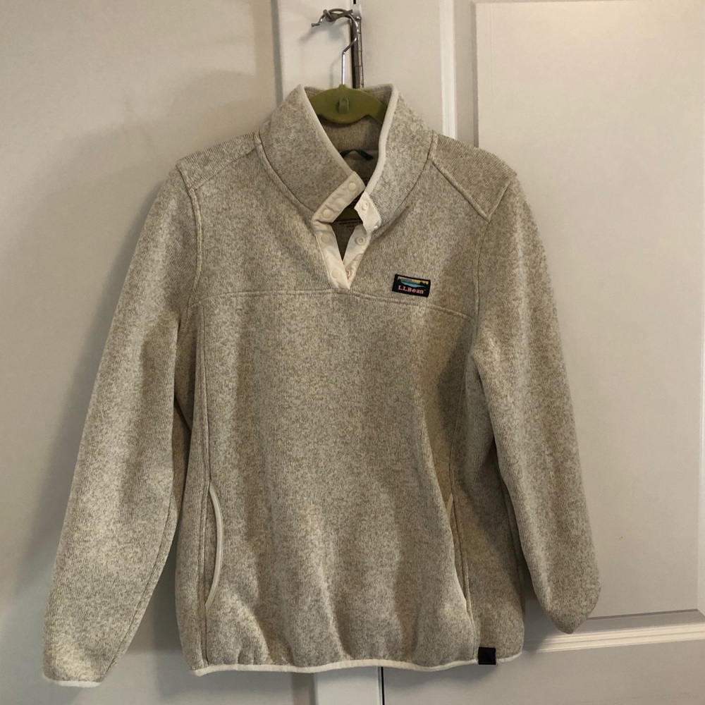 Ll bean better sweater in tan